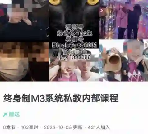 黑猫《终身制M3系统私教内部课程》-九觉情感社